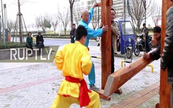 Xem môn phái Đũng quần sắt thúc gỗ vùng kín luyện kungfu
