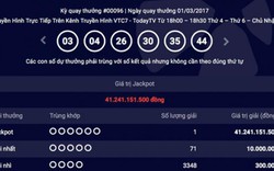 Vietlott lại tìm được tỉ phú với giải jackpot hơn 41 tỉ đồng