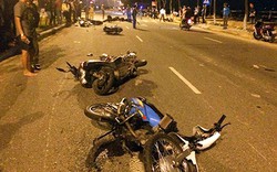 8 xe máy tông nhau, ít nhất 5 người bị thương