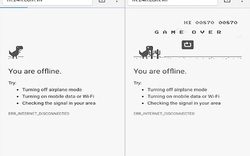 "Khui" trò chơi bí ẩn trên trình duyệt Chrome khi mất internet