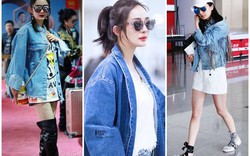 Dương Mịch ăn gian tuổi với loạt áo khoác denim