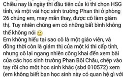 Cô giáo bị tố “chép bài” cho học sinh tại kỳ thi học sinh giỏi