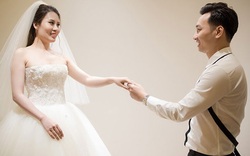Hé lộ váy cưới cầu kỳ giá trăm triệu của vợ MC Thành Trung