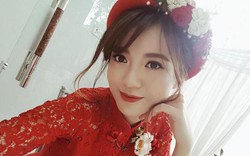 Hot girl Tú Linh, fan nổi tiếng của MU rạng rỡ trong ngày ăn hỏi