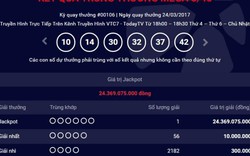 Kết quả Vietlott ngày 24.3: Người thứ 21 trúng giải Jackpot 24 tỷ