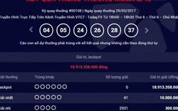 Kết quả Vietlott ngày 29.3: Giải Jackpot 18 tỷ chưa tìm thấy chủ nhân