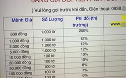 Đổi tiền lẻ 500 đồng, mất phí 150%