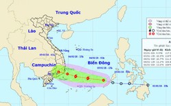 Áp thấp nhiệt đới giật cấp 9 vào Biển Đông, hướng thẳng Nam Bộ