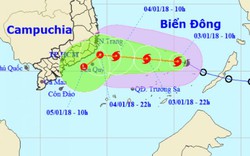 Tin mới nhất về bão số 1: Bão Bolaven di chuyển với tốc độ 75km/h sau đó suy yếu dần thành áp thấp nhiệt đới