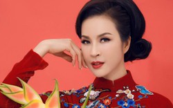 MC Thanh Mai lộng lẫy trong bộ áo dài đón xuân Mậu Tuất 2018
