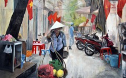 Ngắm tranh bích họa phố Phùng Hưng nhớ Hà Nội xưa