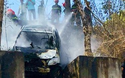 Tài xế taxi châm lửa đốt xe ở Gia Lai: Tự tử do mâu thuẫn gia đình