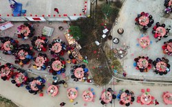Tiệc tân niên gần 300 bàn, 3.000 khách trên đường làng Trung Quốc