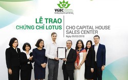 VGBC trao chứng chỉ xanh Lotus cho sàn giao dịch bất động sản Capital House