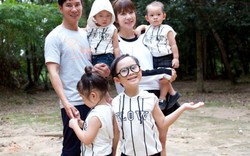Minh Hà đưa 4 nhóc tỳ đáng yêu đến trường quay phim thăm ba Lý Hải