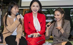 Hoa hậu chuyển giới Hương Giang diện cây đỏ rạng rỡ gặp fan tại Hà Nội