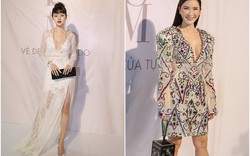 Jolie Nguyễn diện đầm xẻ sâu hút tại fashion show