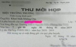 Thư mời họp phụ huynh "khai sinh không cha" gây phẫn nộ