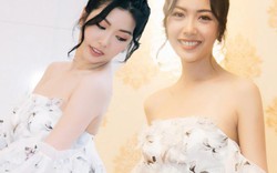Á hậu Thuý Vân khoe vẻ đẹp mong manh với váy trễ vai