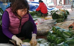 Ảnh: Làng gói bánh chưng lớn nhất Hà Nội tất bật vào vụ Tết