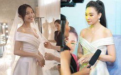 Hari Won bất ngờ mặc lại váy cưới của Nhã Phương