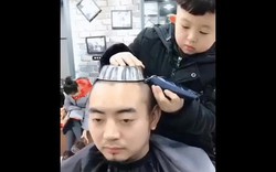 Thợ cắt tóc...6 tuổi thể hiện kỹ năng điêu luyện gây sốt cộng đồng mạng