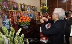 Tổng Bí thư, Chủ tịch nước Nguyễn Phú Trọng thắp hương tưởng niệm nguyên Tổng Bí thư Lê Duẩn, Trường Chinh