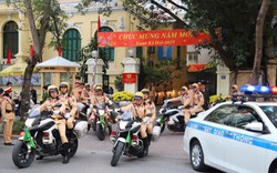 Clip: CSGT Hà Nội ra quân dịp cao điểm Tết và các lễ hội