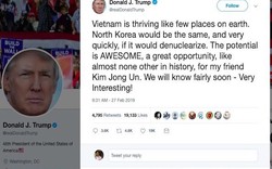 Tổng thống Donald Trump dùng Twitter gửi thông điệp mới tới "người bạn Kim Jong Un"