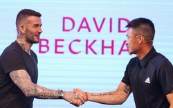 Ảnh: David Beckham giao lưu bóng đá với Công Vinh, Duy Mạnh