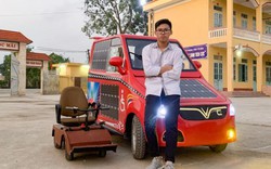 Nam sinh lớp 12 chế tạo ôtô năng lượng mặt trời cho người khuyết tật