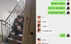 Virus Corona: Bức ảnh sỹ quan cảnh sát TQ lặng lẽ ngồi cầu thang ăn một mình gây xúc động