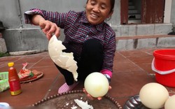 Bà Tân Vlog làm món trứng chiên siêu to khổng lồ, khán giả lo lắng bị ngộ độc