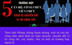 5 trường hợp cán bộ, công chức, viên chức chưa bị điều chuyển công tác