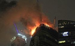 Cháy tòa nhà chọc trời ở thủ đô Moscow