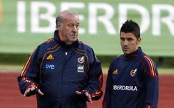 Del Bosque quyết không loại David Villa khỏi Euro 2012