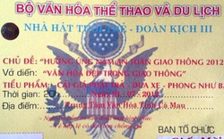 Vé mời xem văn nghệ in phù hiệu Lục quân Mỹ