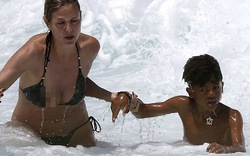 Heidi Klum lao xuống biển cứu con trai khỏi chết đuối