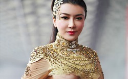 &#34;Tân Phan Kim Liên&#34; mặc áo dát vàng, hở... chỗ &#34;hiểm&#34;