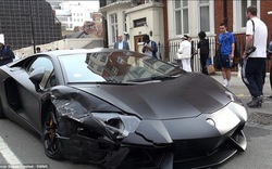 Tai nạn liên hoàn, Lamborghini bẹp dí phần đầu