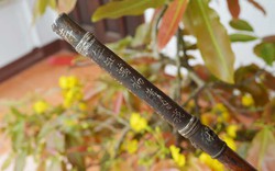 Bảo vật gậy trúc khắc bài thơ “tự tuyệt Vạn Thọ” của cụ Đào Tấn