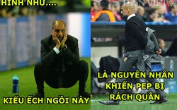 ẢNH CHẾ: Lộ nguyên nhân HLV Guardiola bị rách quần