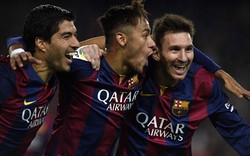 Messi, Neymar, Suarez vượt mốc 100 bàn