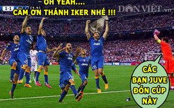 ẢNH CHẾ: “Thánh Iker” ném cúp Champions League, Suarez &#34;ăn thịt&#34; Evra