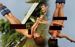 Người mẫu Hong Kong gây sốc vì khỏa thân nhảy bungee