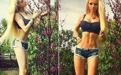 “Búp bê Barbie sống” khoe thân hình 6 múi hoàn hảo 