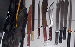 Thu giữ nhiều vũ khí tại nhà trùm ma túy đất Cảng