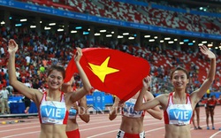 Chùm ảnh “hotgirl” Nguyễn Thị Oanh và đồng đội trên đỉnh vinh quang