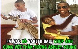 ẢNH CHẾ: Ashley Young bế Gareth Bale, Messi giễu Neymar