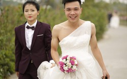 Ảnh cưới độc đáo: Cô dâu chú rể hoán đổi giới tính